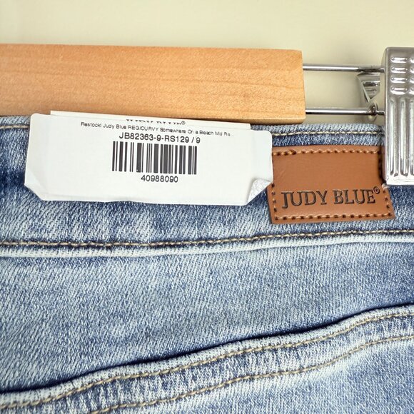 NWT Judy Blue Distressed Light Wash Mid Rise Skinny Jeans – Size 29 - Picture 8 of 8
